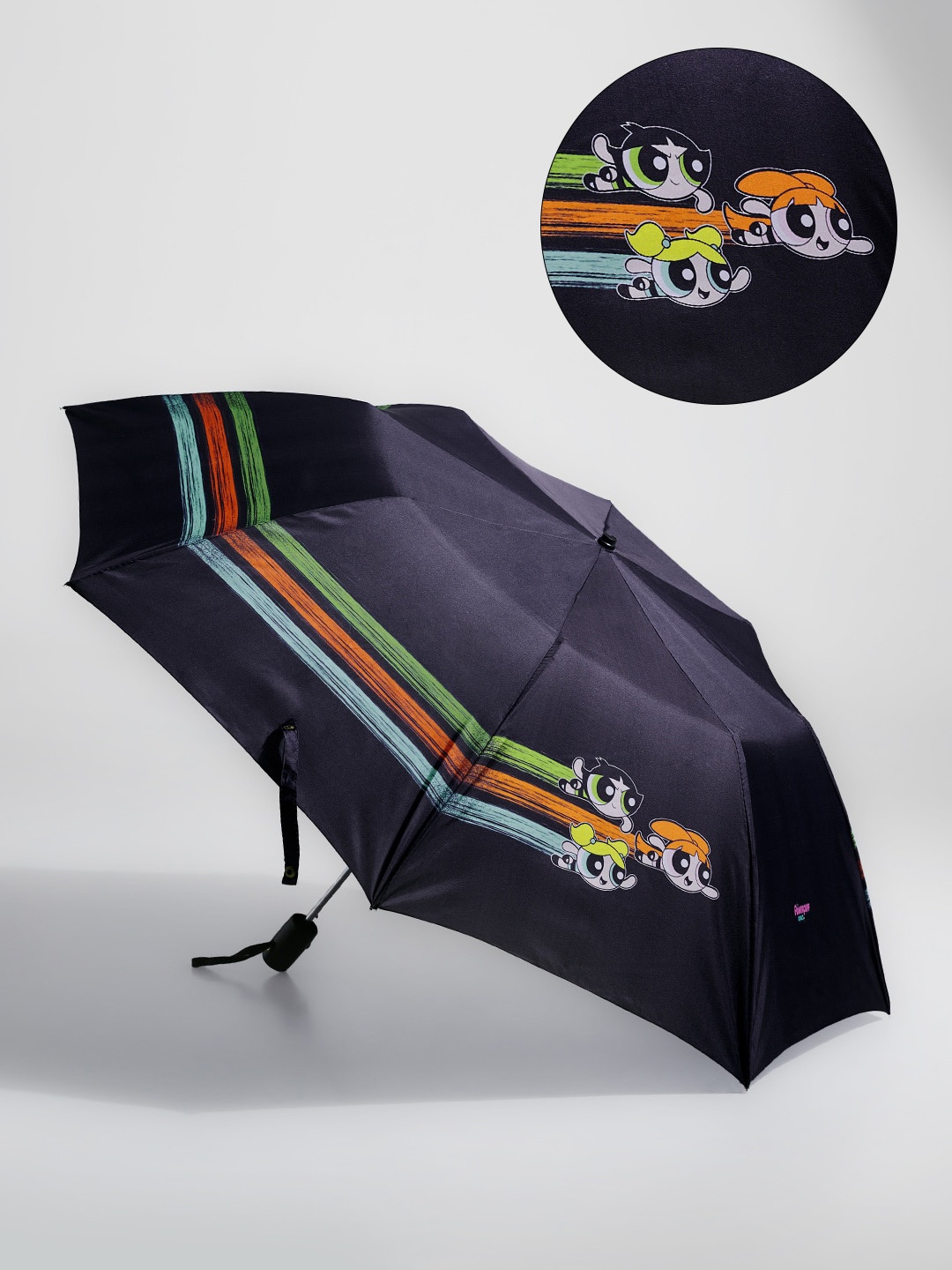 

The Souled Store Black Power Puff Girls Printed Umbrellas