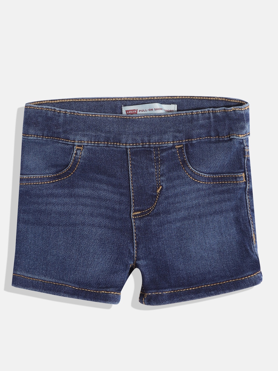 

Levis Girls Navy Blue Slim Fit Denim Shorts