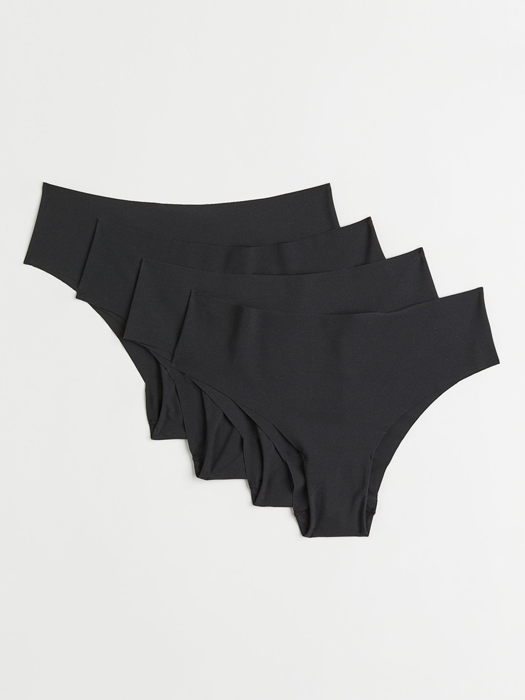 

H&M Women 4-Pack Microfibre Hipster Briefs 1010417002, Black