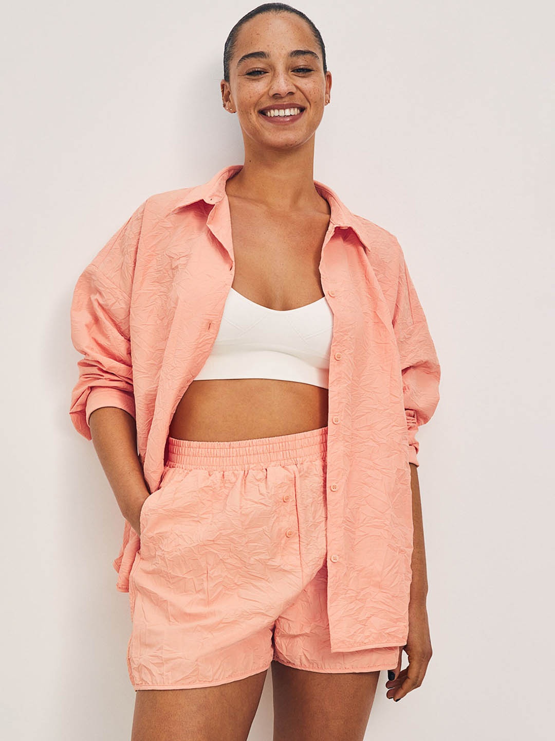 

H&M Women Orange Pull-on Shorts