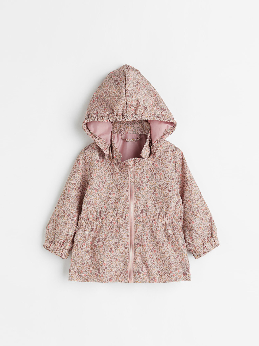 

H&M Girls Pink Printed Hooded Patterned Jacket