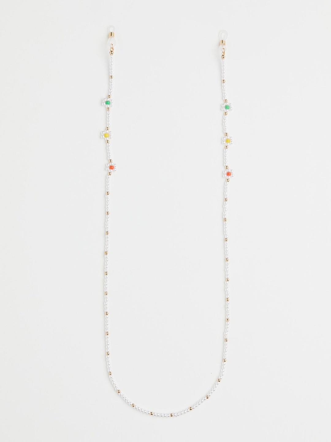 

H&M Women White & Gold-Toned Beaded Glasses Chain