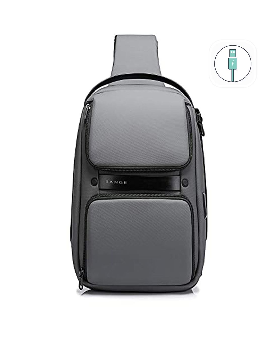 

Red Lemon Grey Unisex Travel Crossbody Sling Bag Chest Pack with USB charging