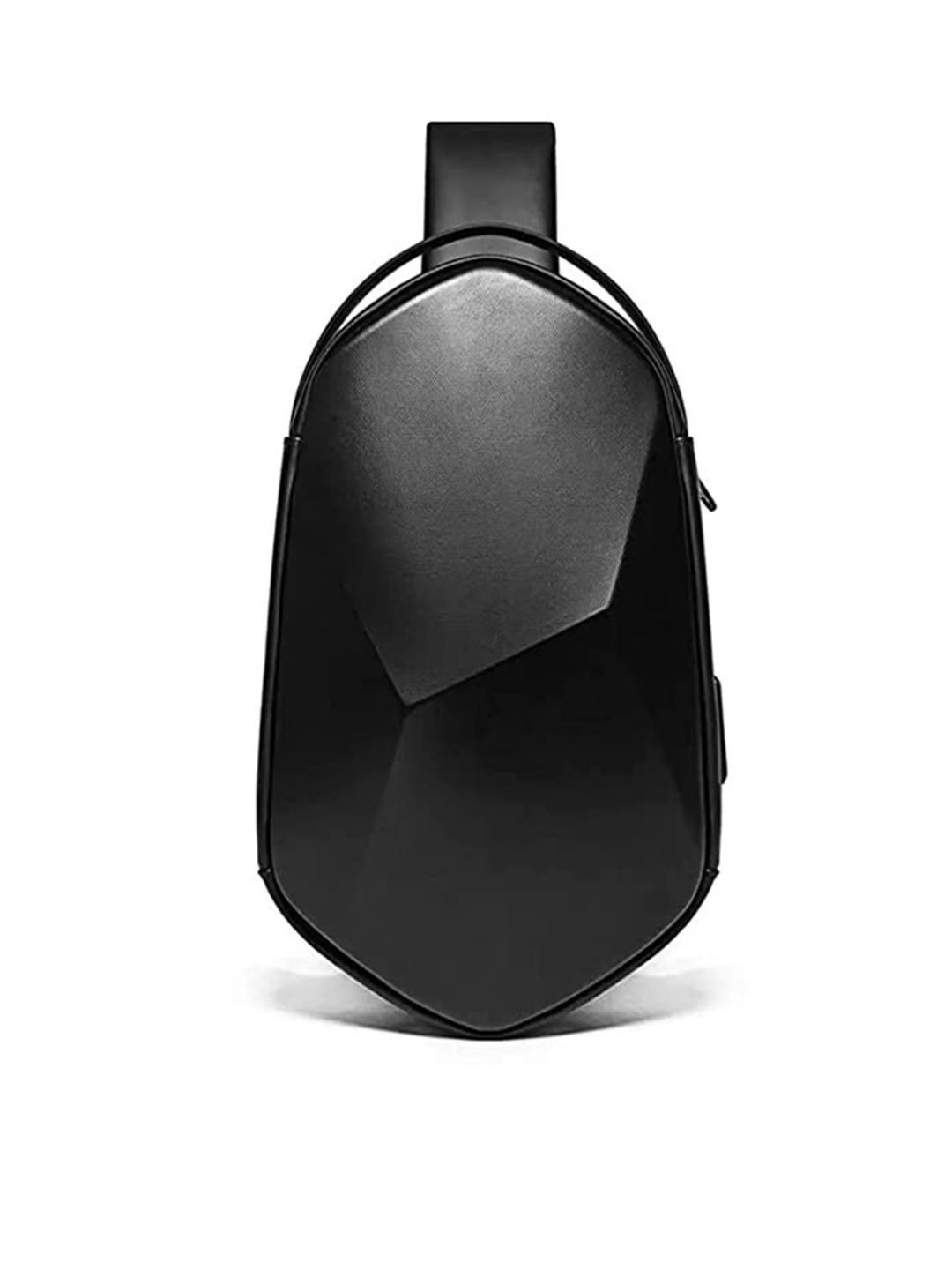 

Red Lemon Black Shell Waterproof Sling Bag With USB Charging
