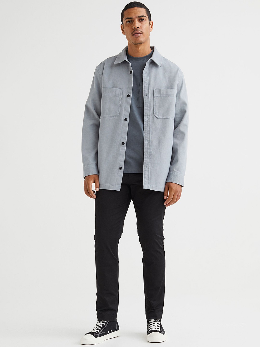 

H&M Men Black Slim Fit Chinos Trousers