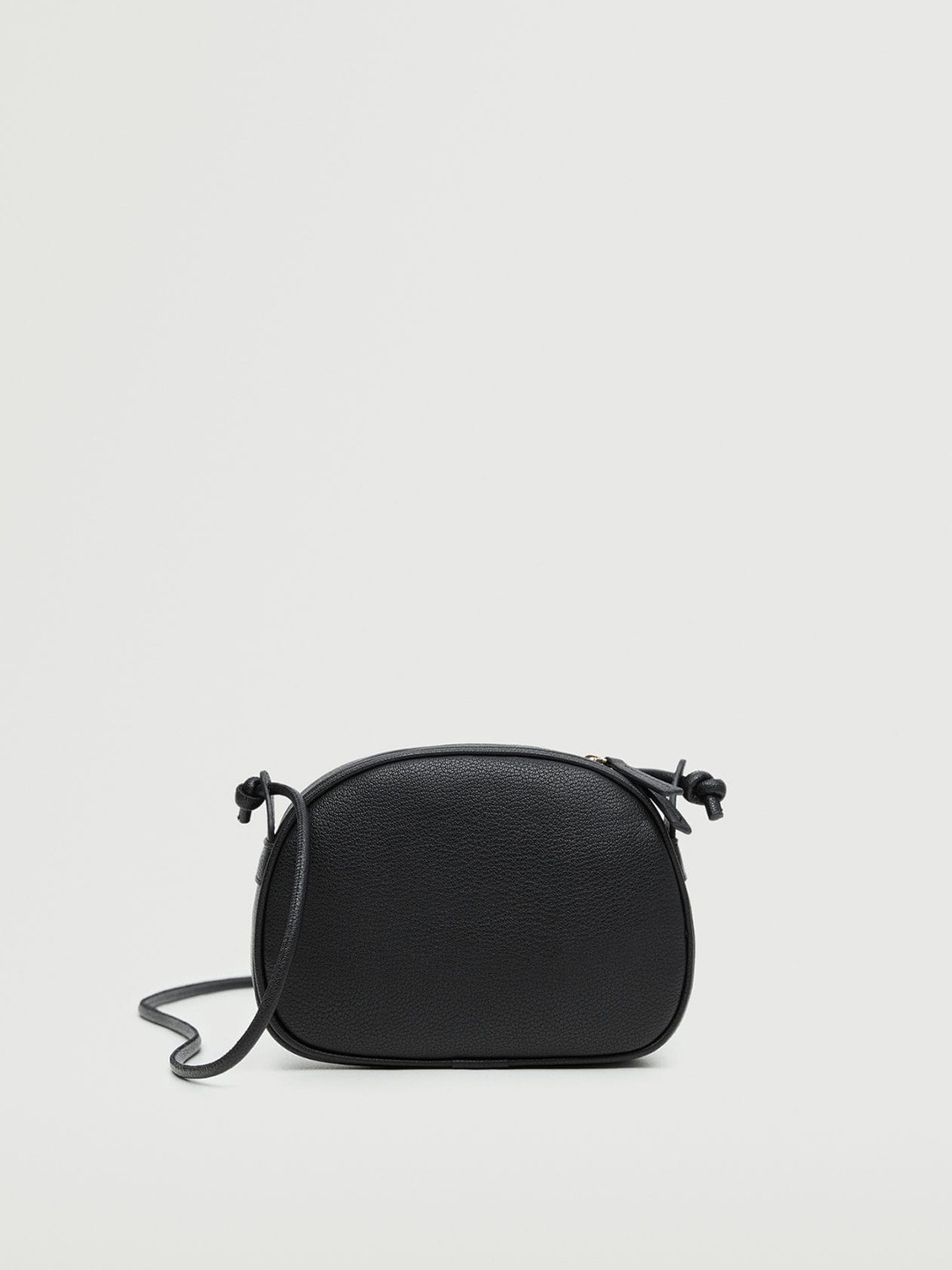 

MANGO Black Solid Half Moon Sling Bag with Non-Detachable Sling Strap