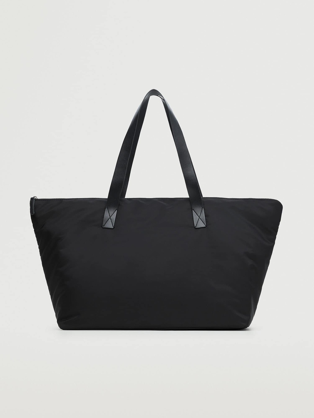 

MANGO Black Solid Shopper Bag