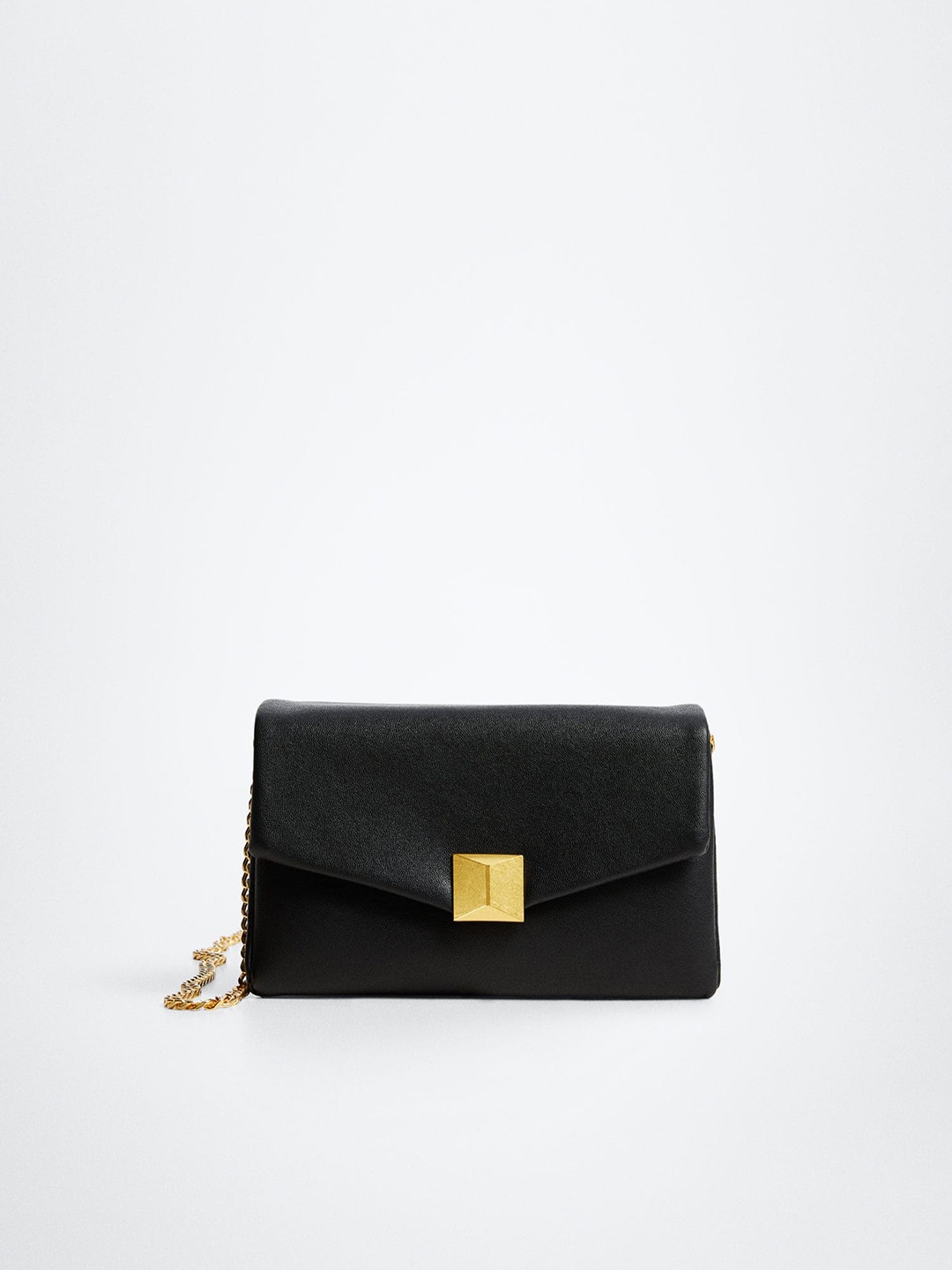 

MANGO Women Black Solid Structured Sling Bag