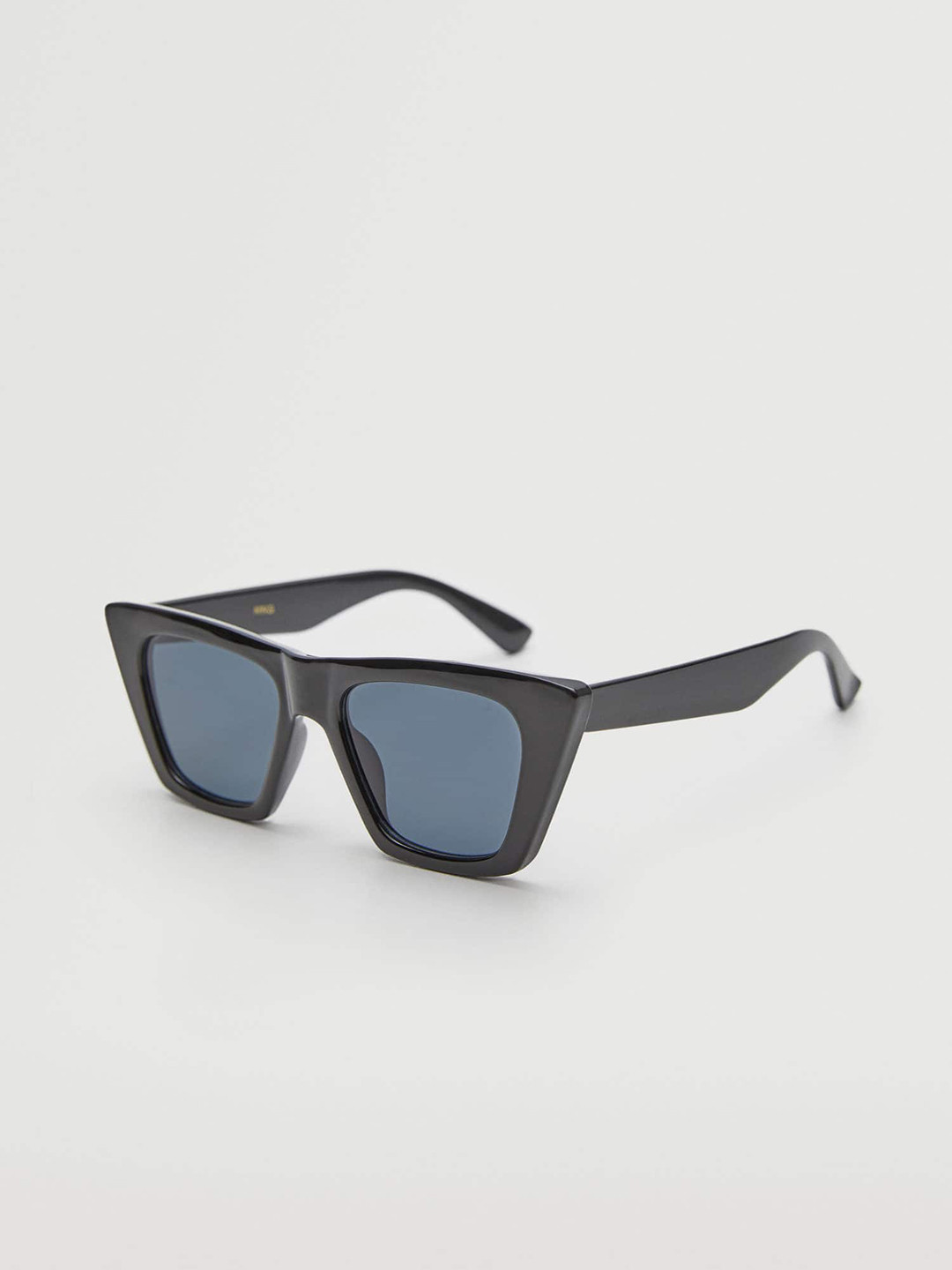 

MANGO Women Blue Lens & Black Wayfarer Sunglasses with UV Protected Lens