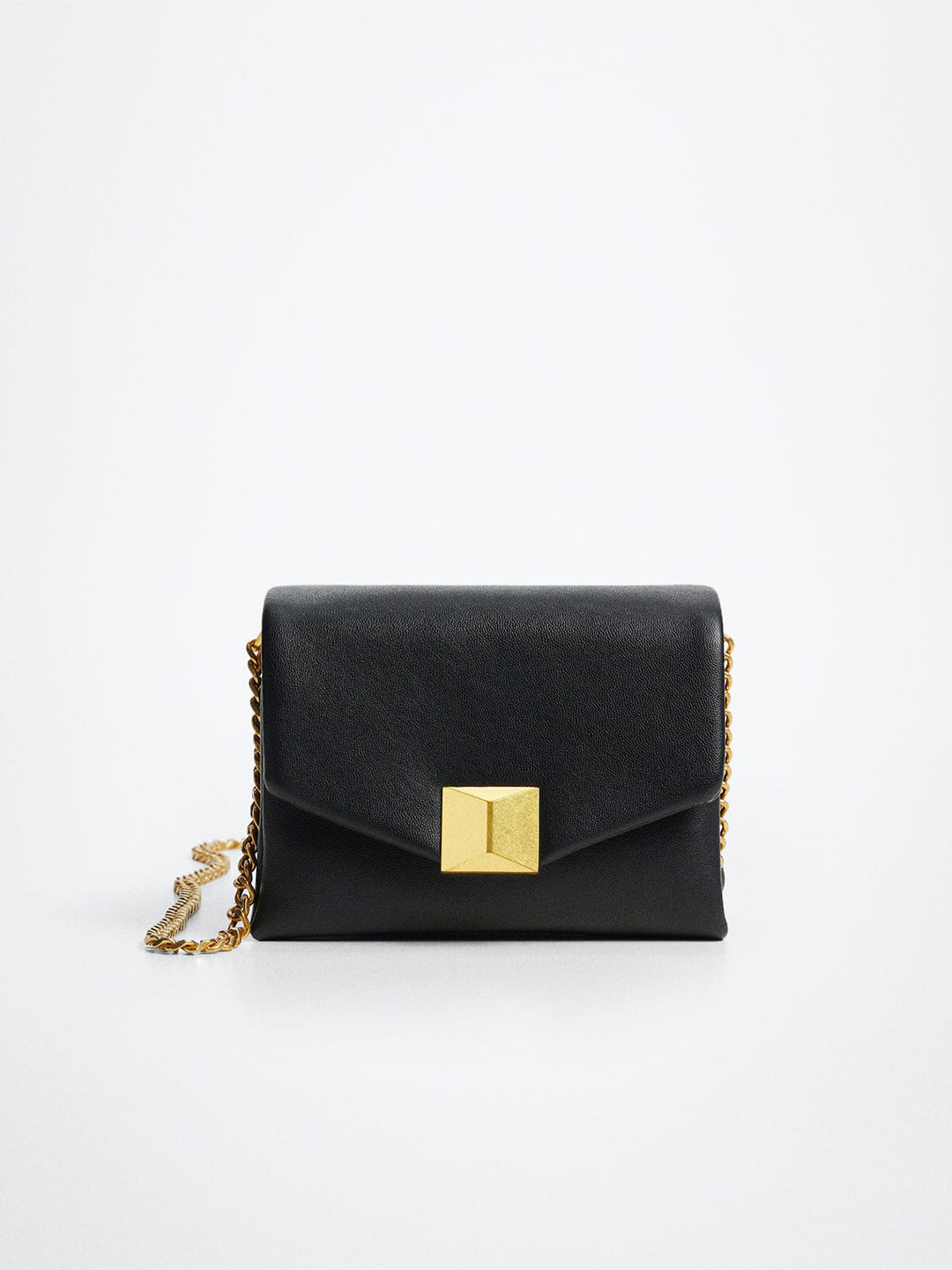 

MANGO Black Solid Structured Sling Bag
