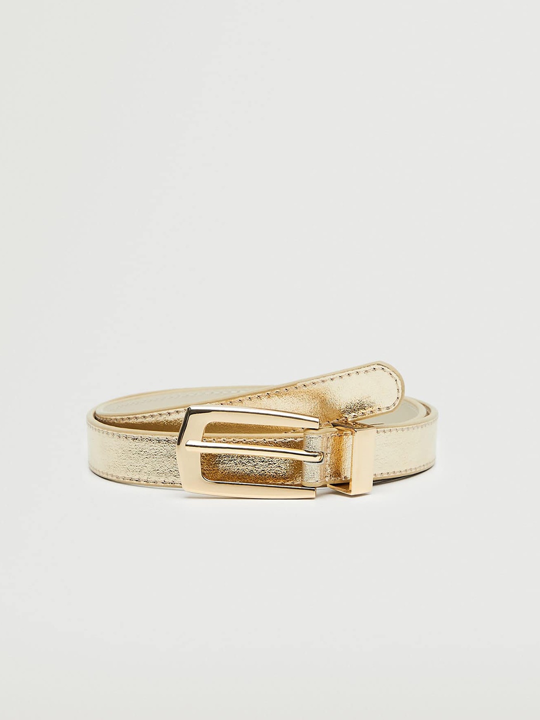 

MANGO Women Gold-Toned Solid Belt