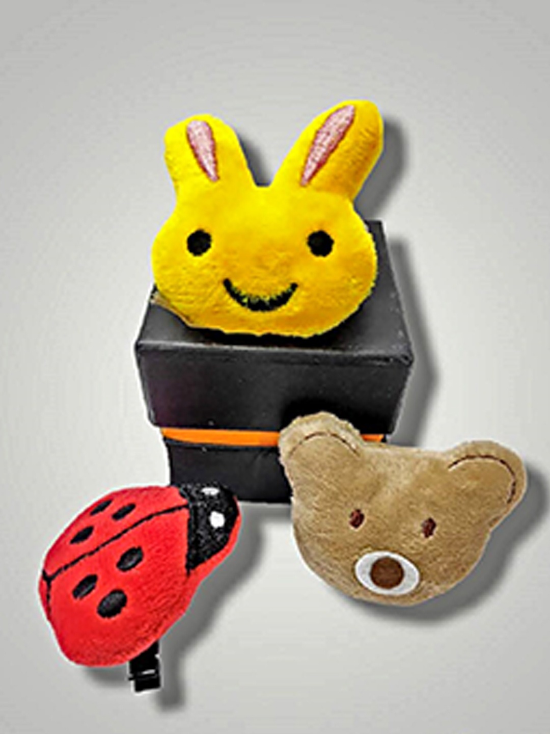 

Proplady Girls Red & Yellow Set of 3 Fur Alligator Hair Clip