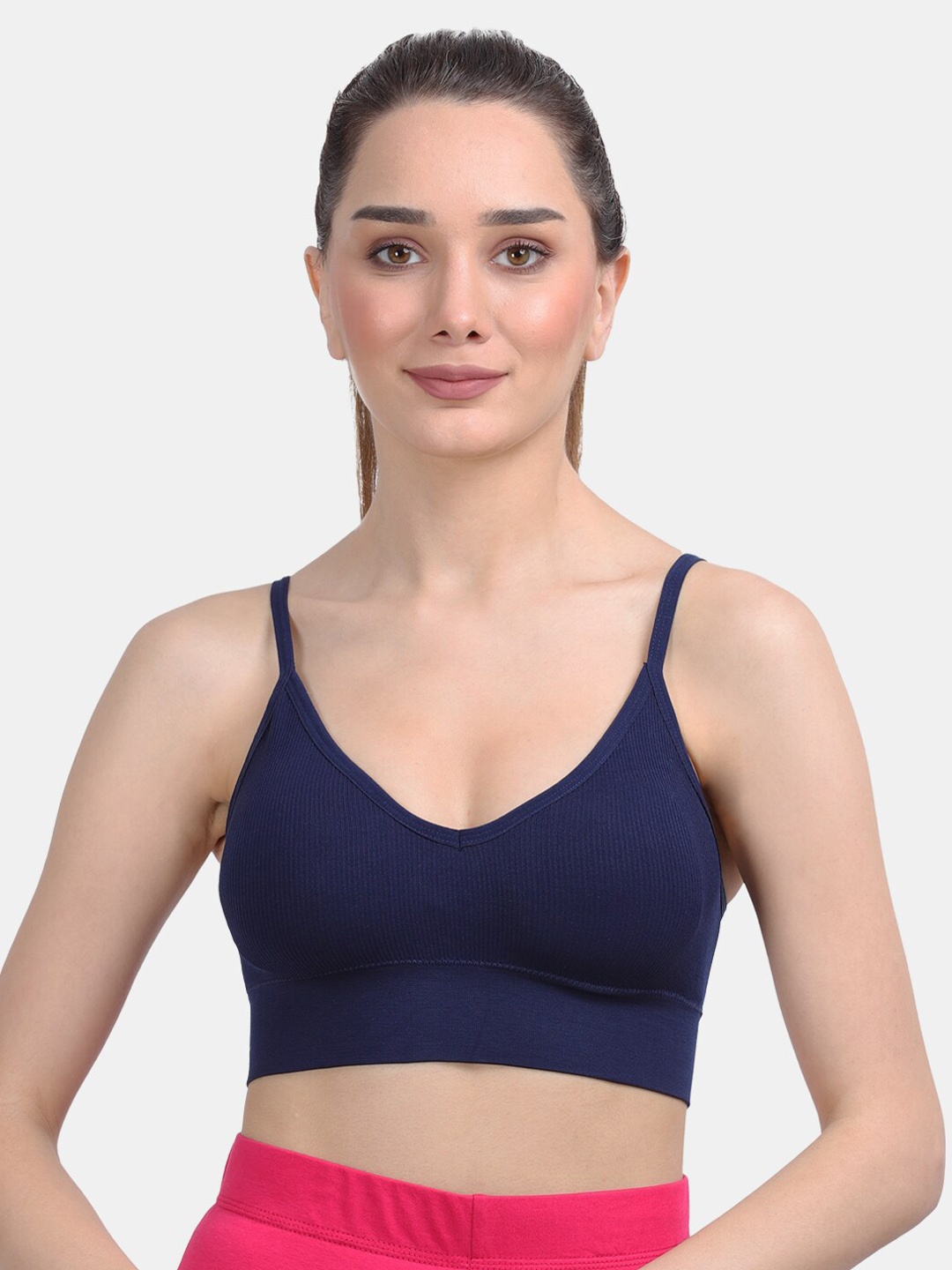 

Amour Secret Women Navy Blue Lightly Padded Sports Bra