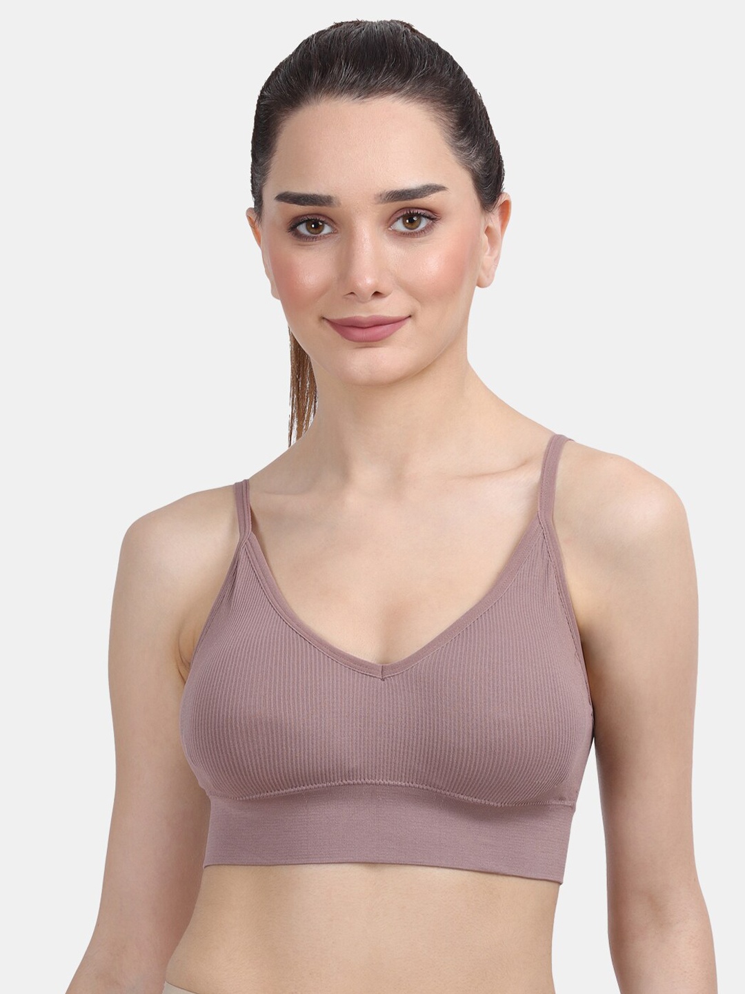 

Amour Secret Women Mauve Lightly Padded Free Size Sports Bra