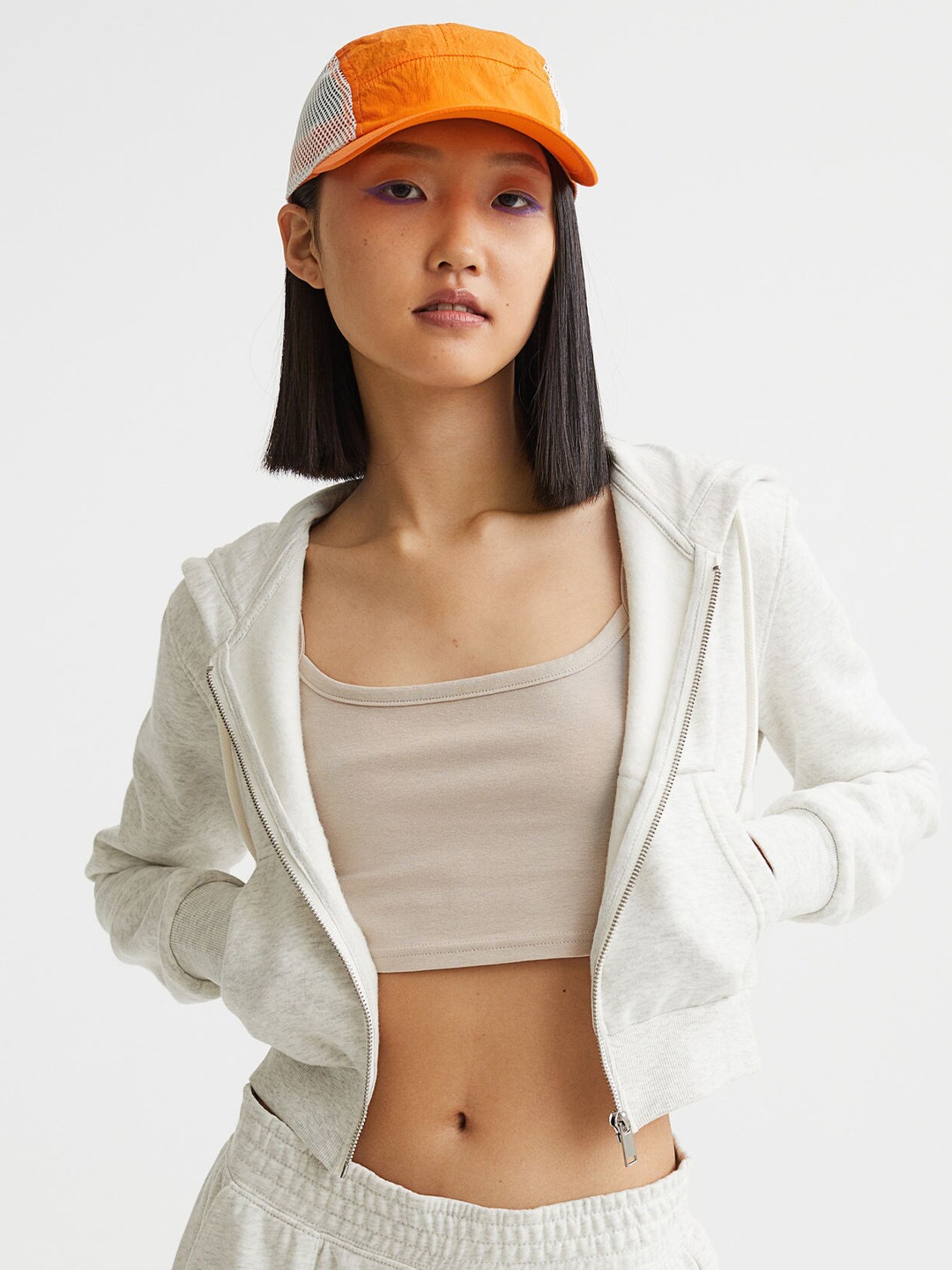 

H&M Women Beige Crop Top