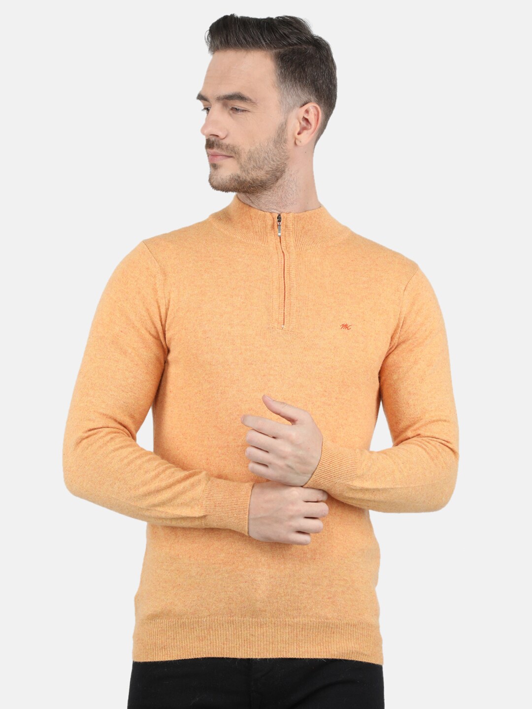 

Monte Carlo Men Lambs Wool Orange Pullover