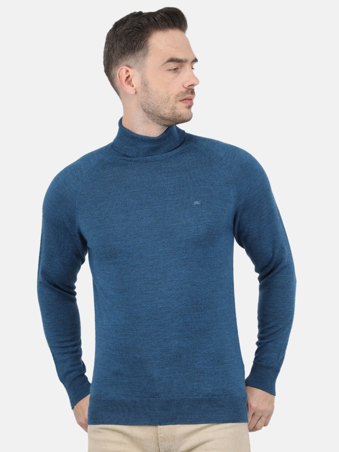 

Monte Carlo Men Blue turtle neck Pullover sweater