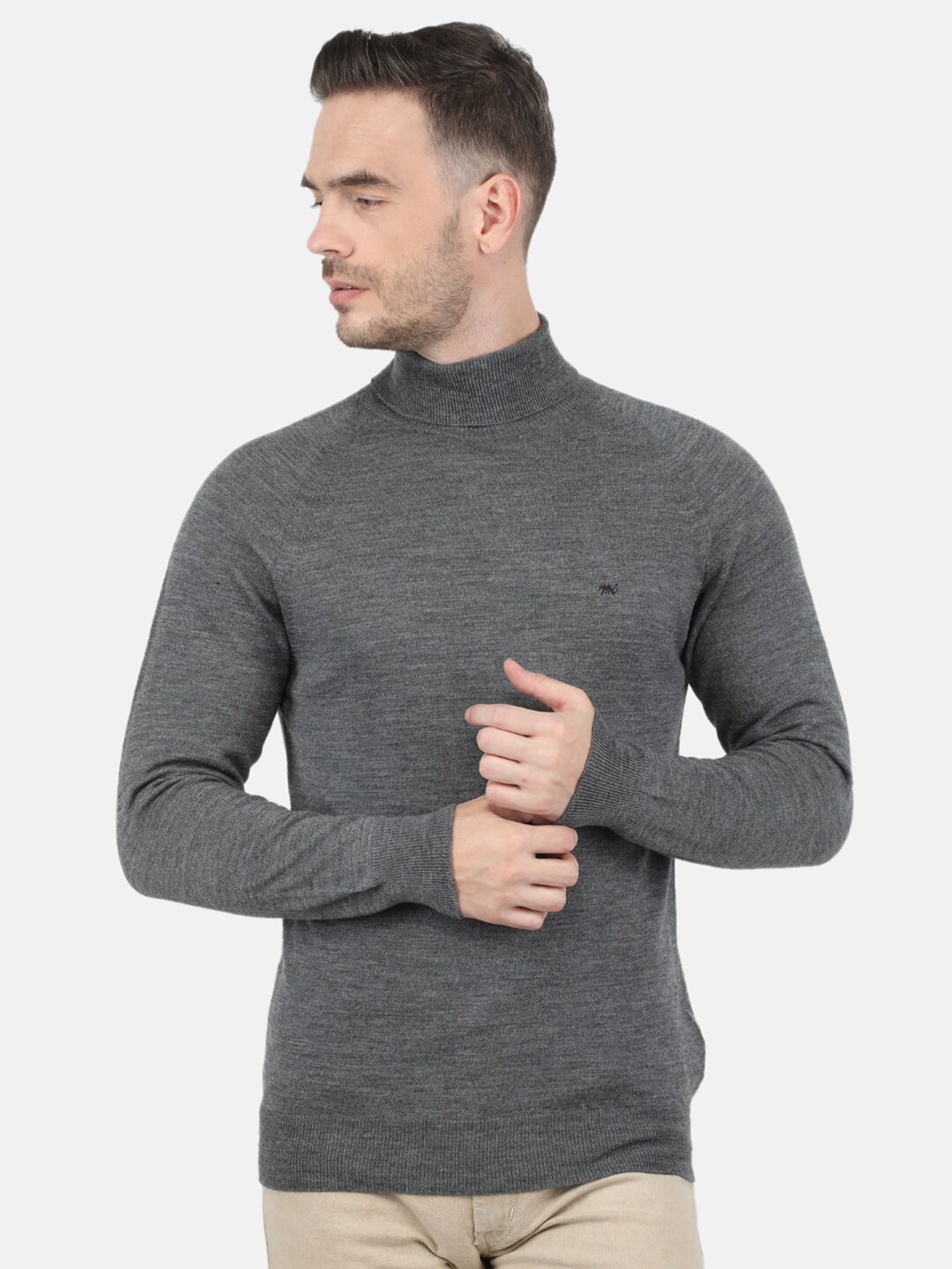 

Monte Carlo Men Grey turtle neck Pullover sweater