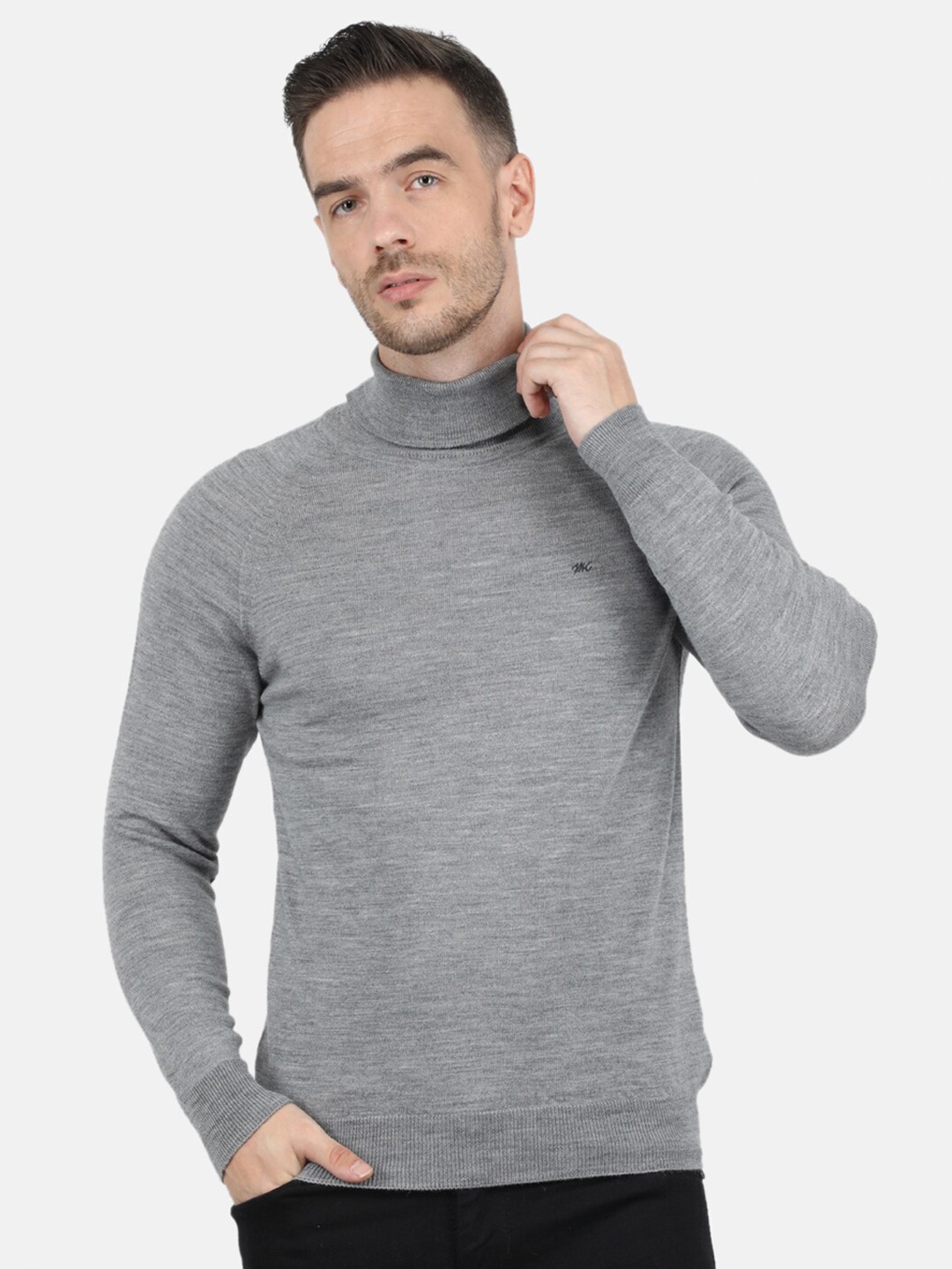 

Monte Carlo Men Grey turtle neck Pullover sweater