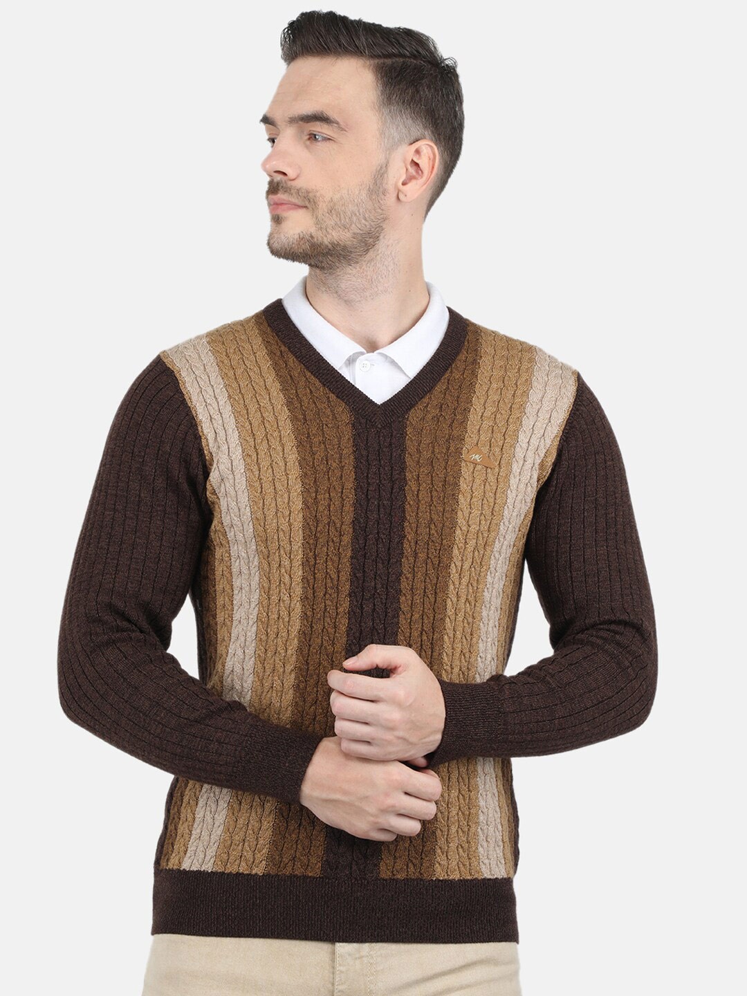 

Monte Carlo Men Pure Wool Brown Pullover