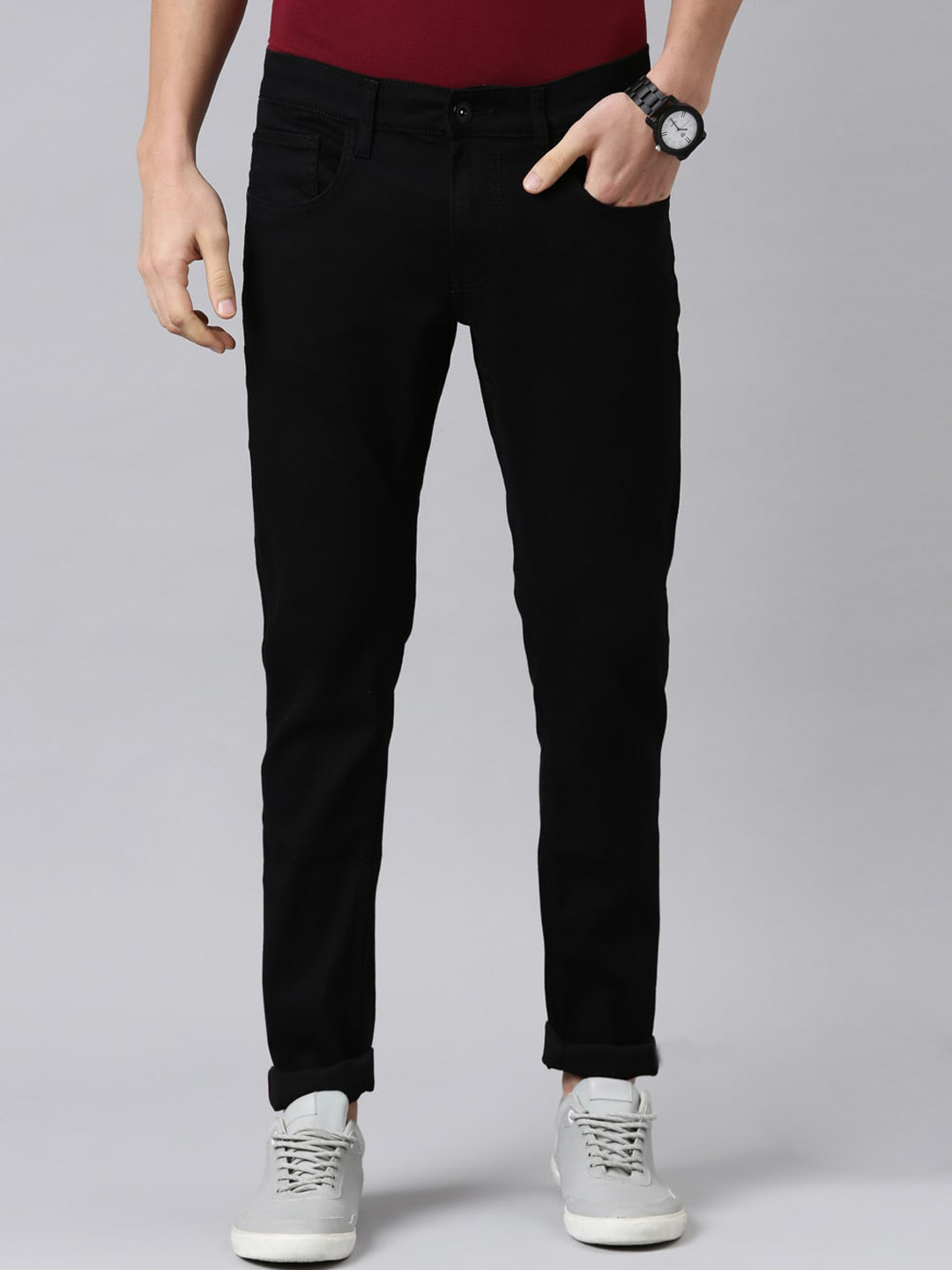 

American Bull Men Black Skinny Fit Jeans