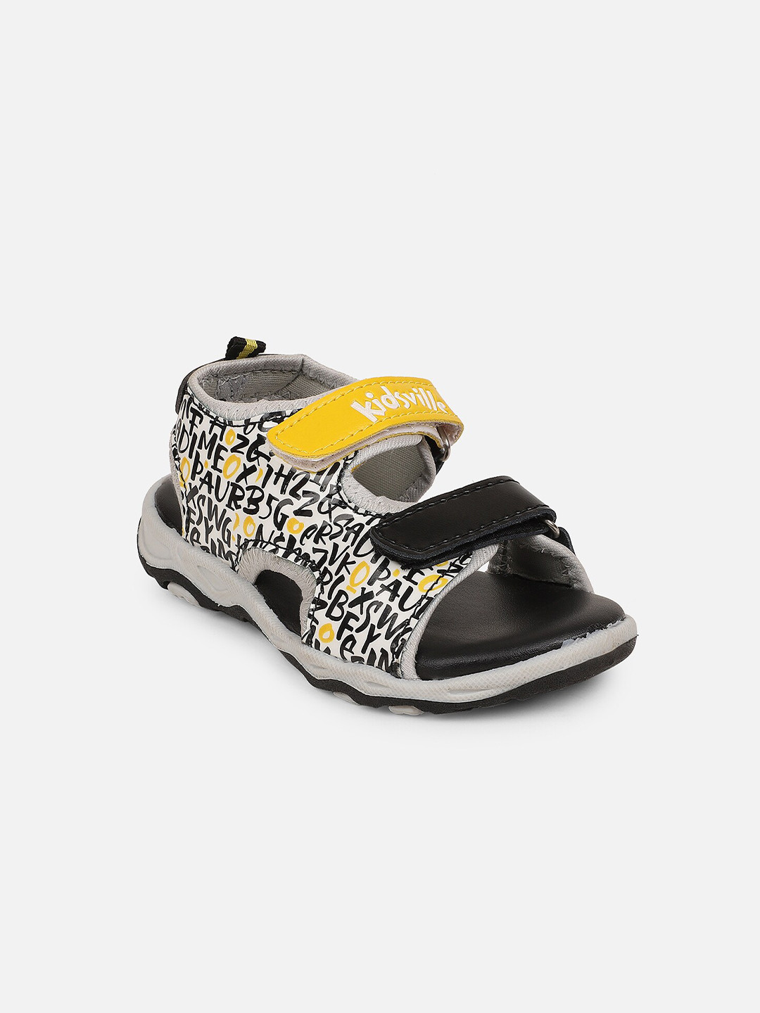 

Kids Ville Boys Black & Yellow Comfort Sandals
