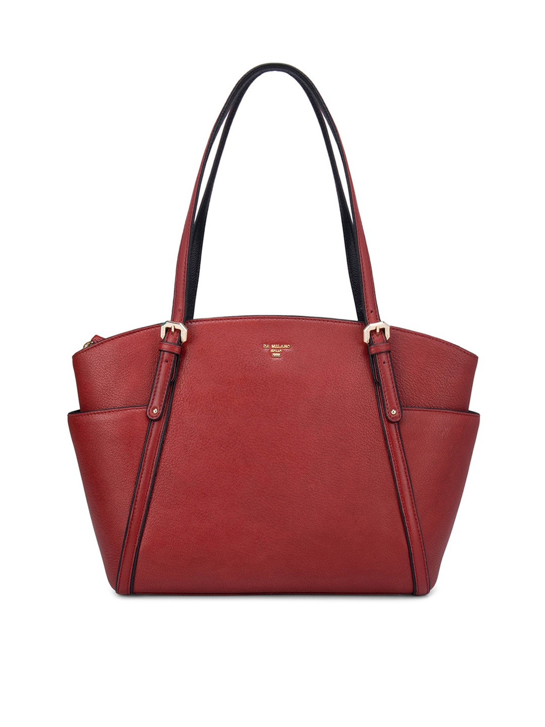 

Da Milano Women Red Leather Structured Shoulder Bag