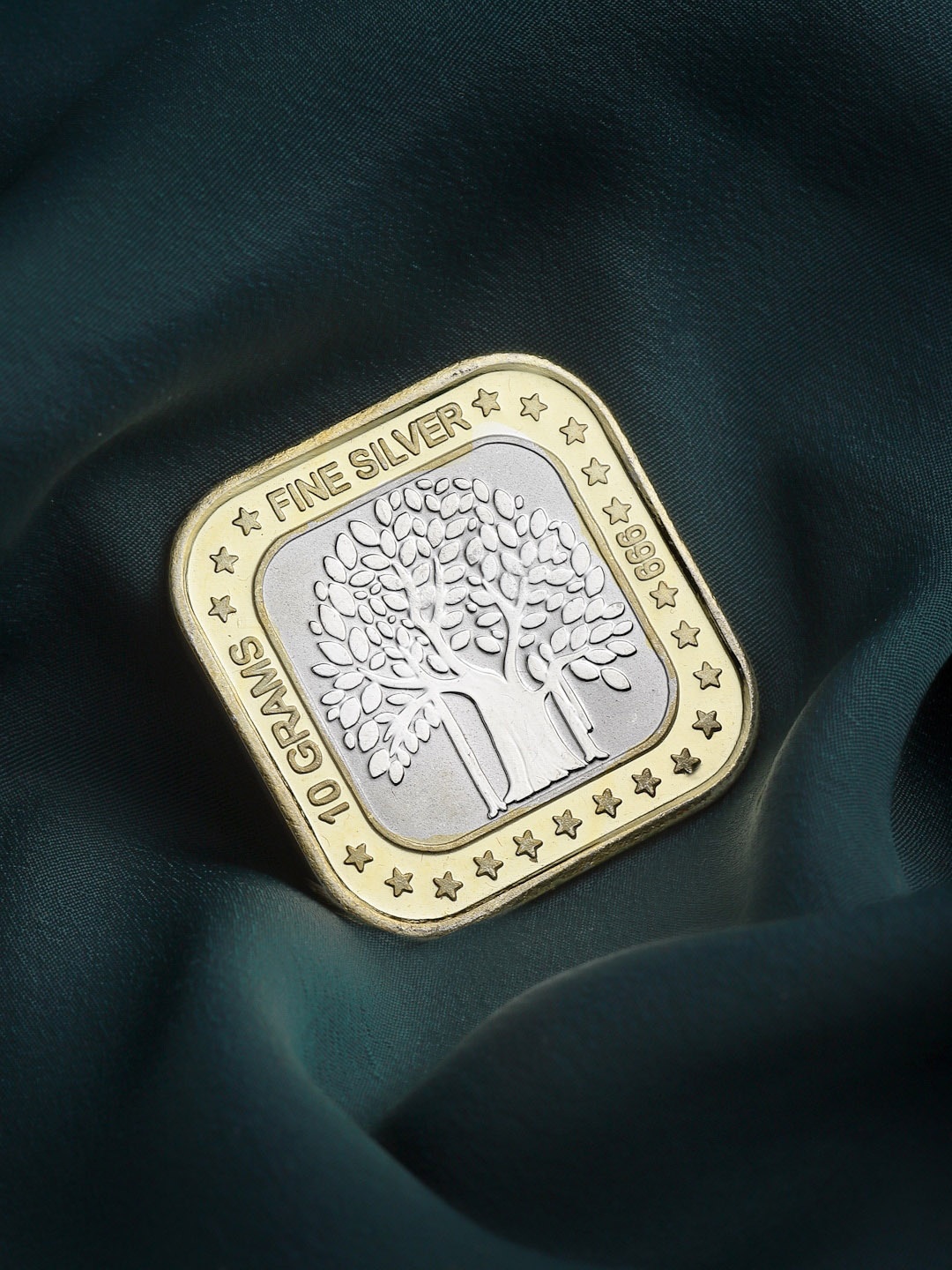 

PANASH Pure Silver Queen Square 999 Dual-Tone 10gm Coin