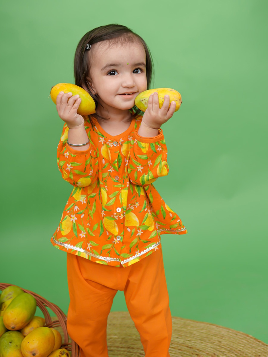 

Tiber Taber Girls Orange Clothing Set