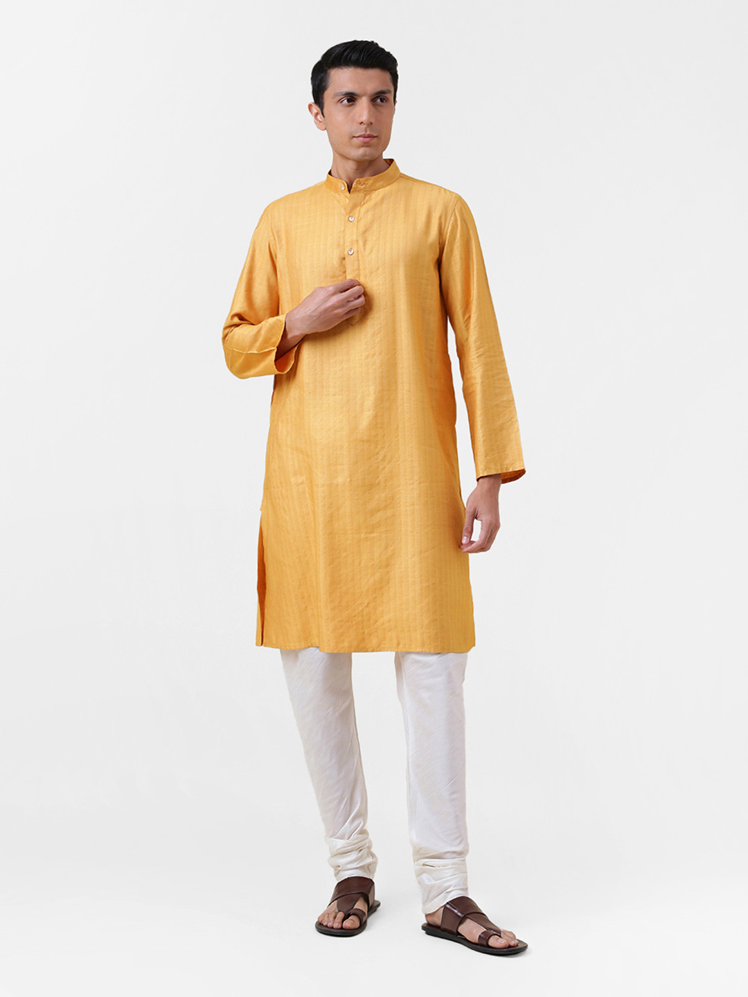 

Fabindia Men Yellow Kurta