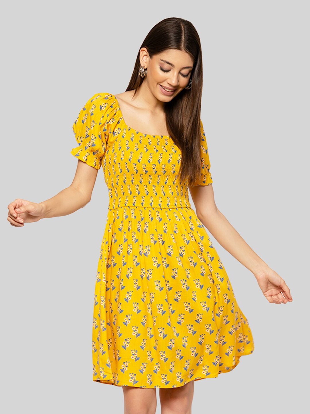

PRETTY LOVING THING Yellow Floral Dress