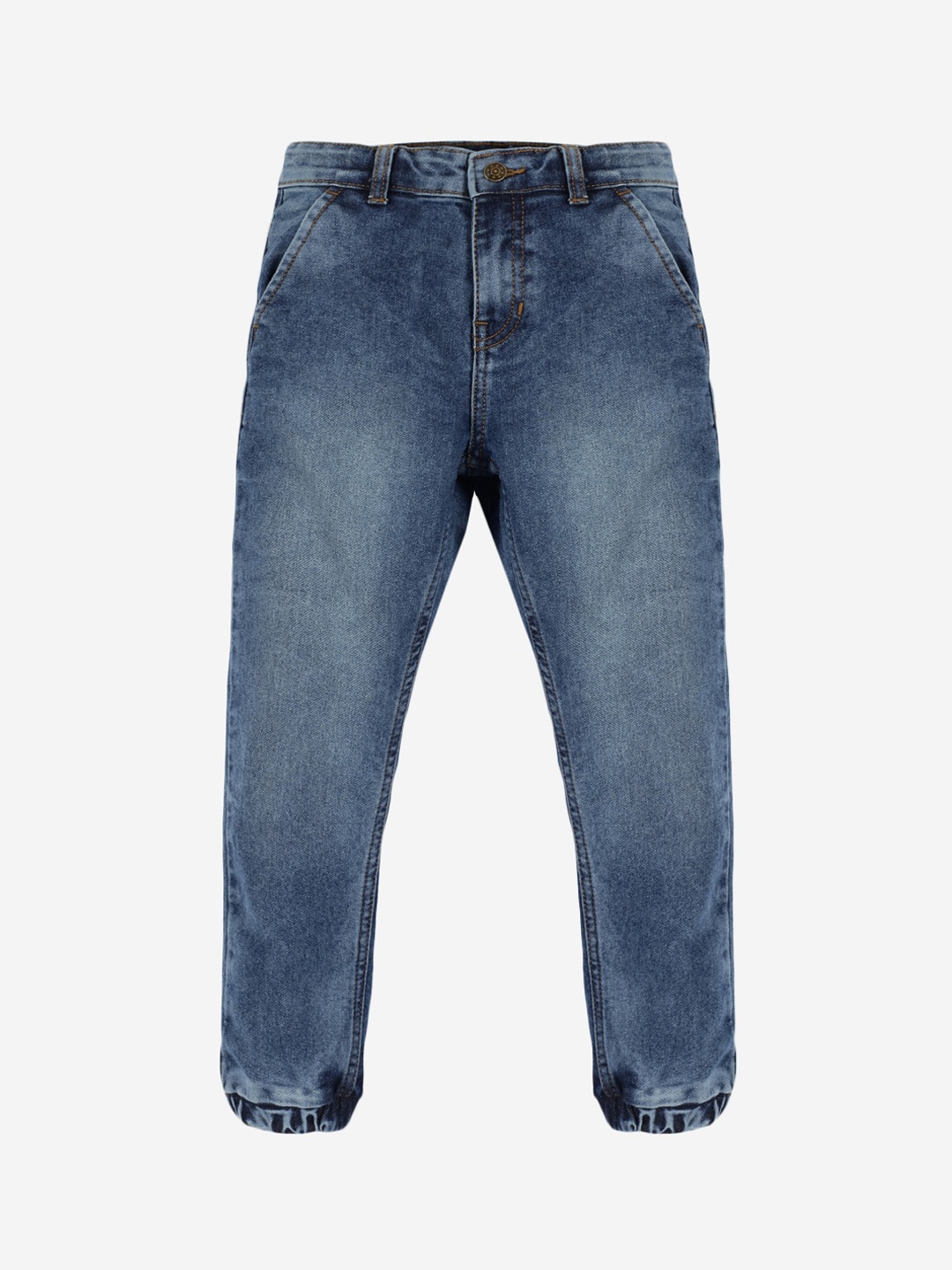 

KiddoPanti Kids-Boys Blue Jean Jogger Light Fade Denim Jeans