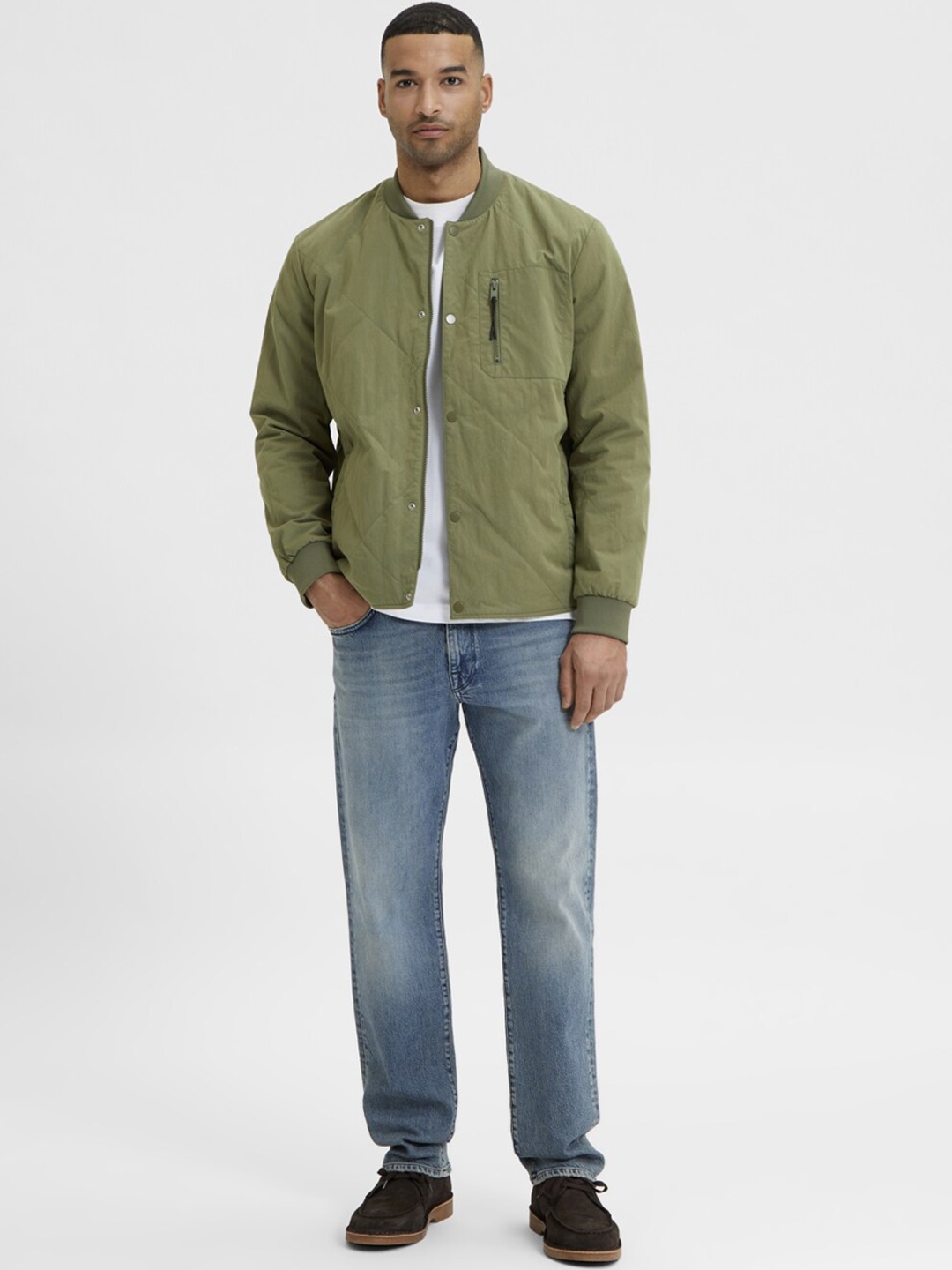 

SELECTED Men Blue Straight Fit Heavy Fade Denim Jeans