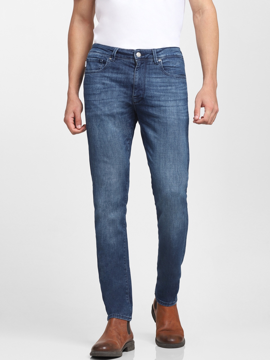 

SELECTED Men Blue Slim Fit Light Fade Jeans