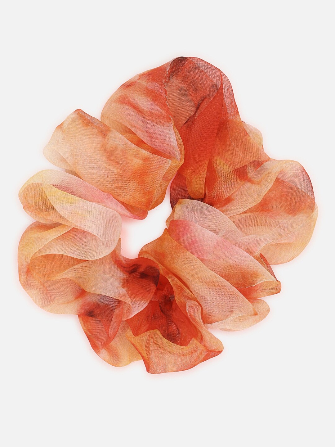

FOREVER 21 Women Orange & White Ponytail Holders