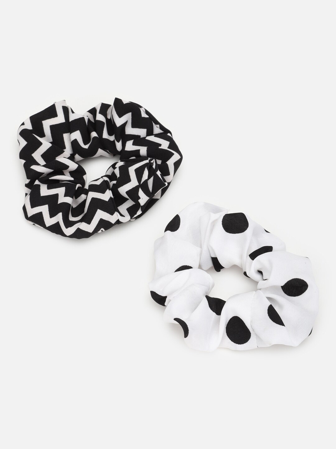 

FOREVER 21 Women White & Black Set of 2 Ponytail Holders