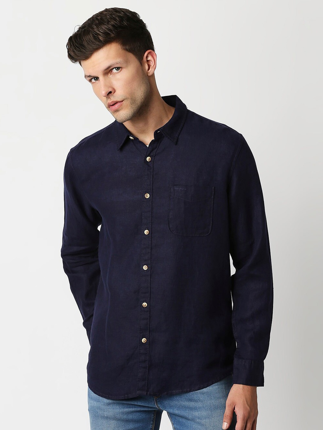

Pepe Jeans Men Blue Casual Shirt
