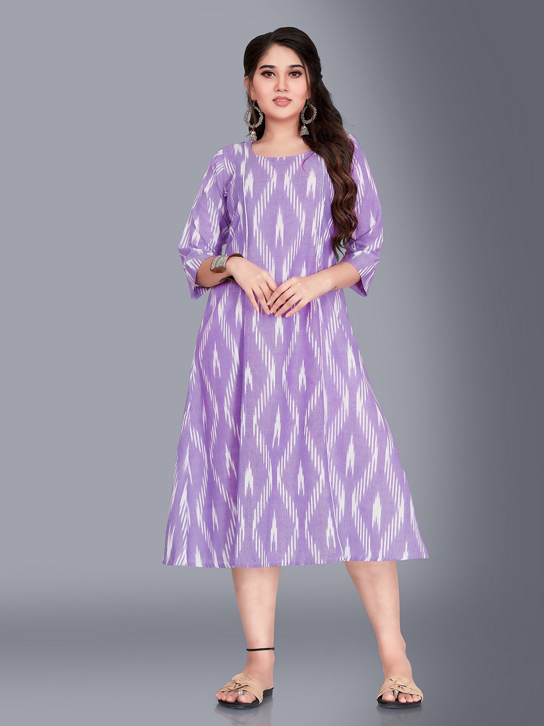 

Ayukti Violet Maternity A-Line Midi Dress