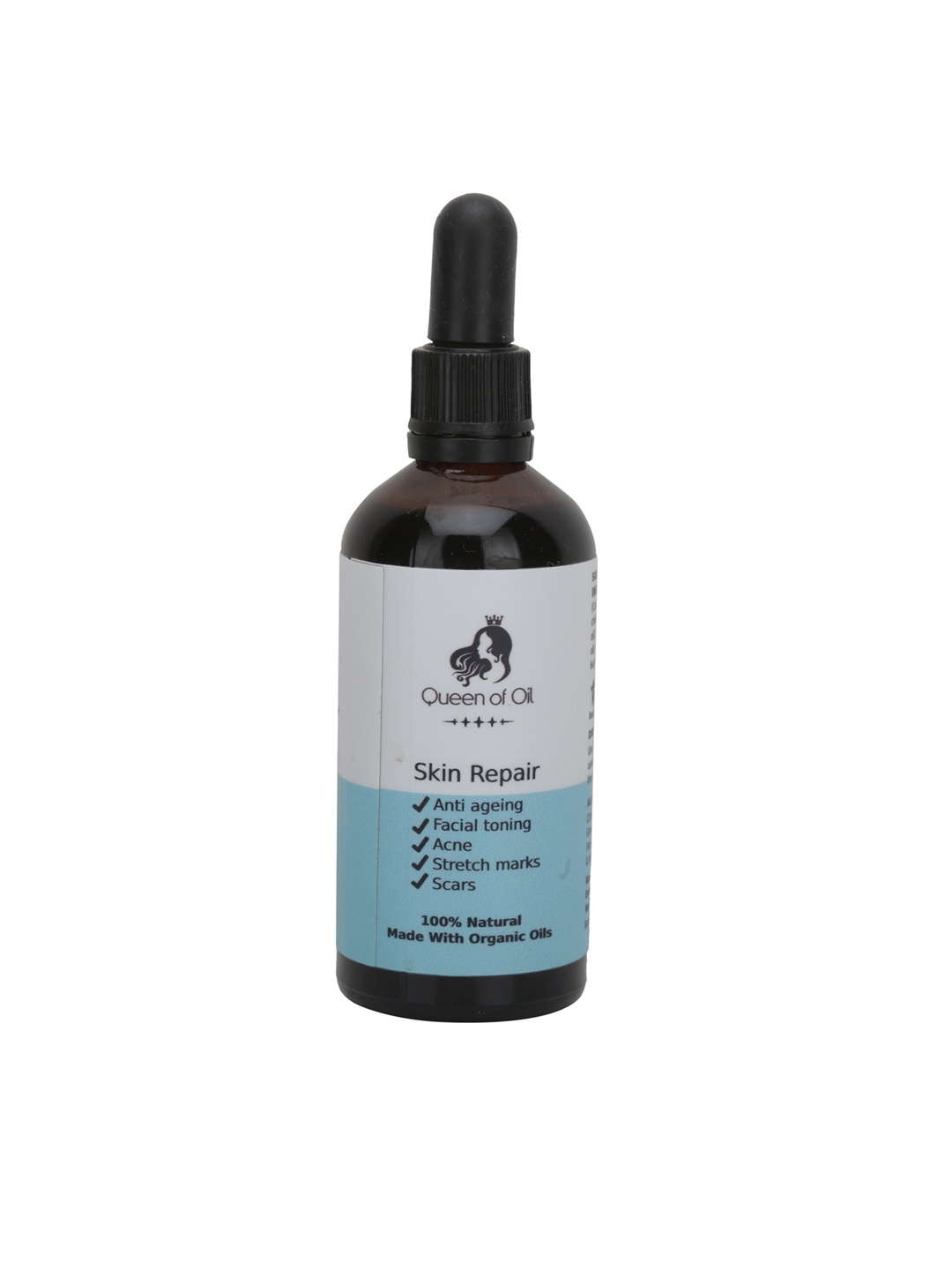 

Queen Of Oil Natural & Organic Skin Repair Oil with Argan & Rosehip - 100 ml, White