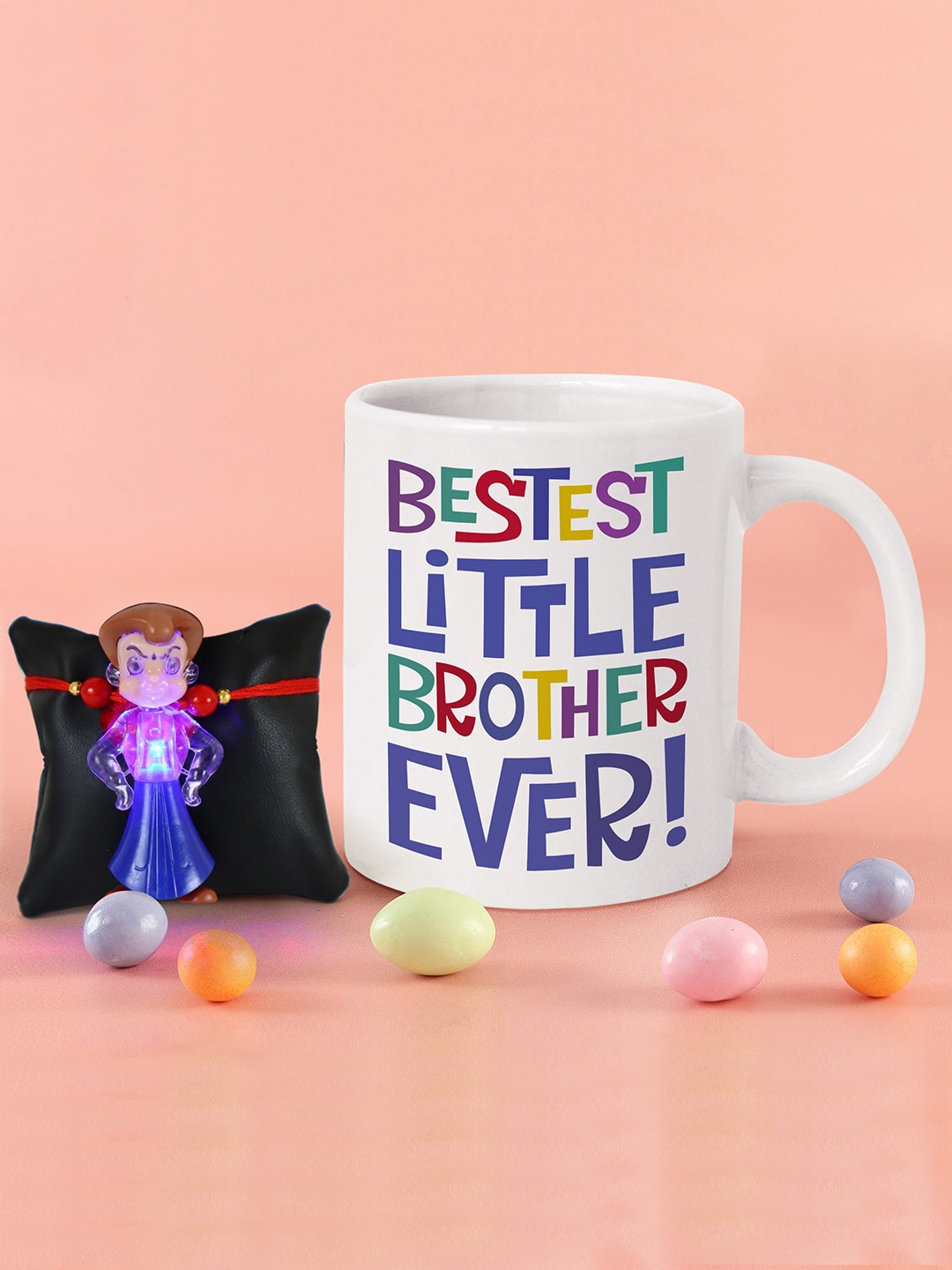 

TIED RIBBONS Kids Chota Bheem LED Rakhi With Printed Coffee Mug, Multi