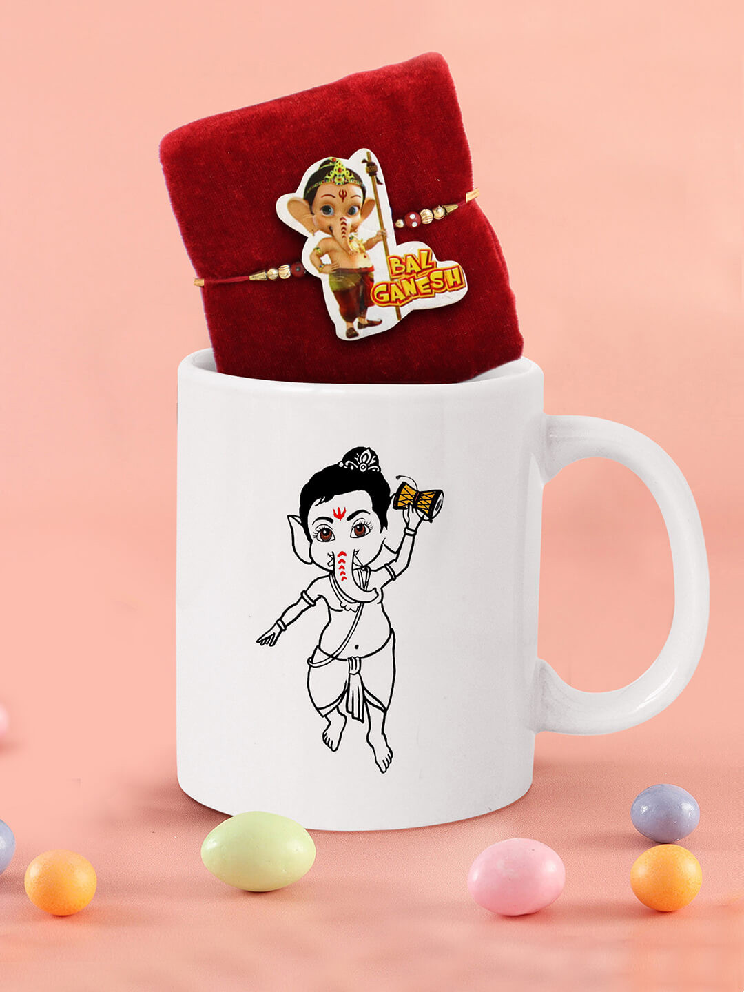 

TIED RIBBONS Kids Cartoon Rakhi With Printed Coffee Mug, Multi