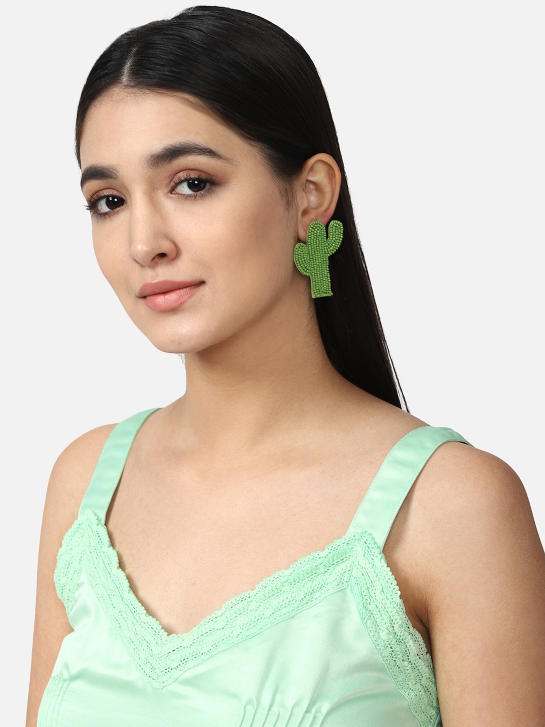 

FOREVER 21 Green Contemporary Studs Earrings
