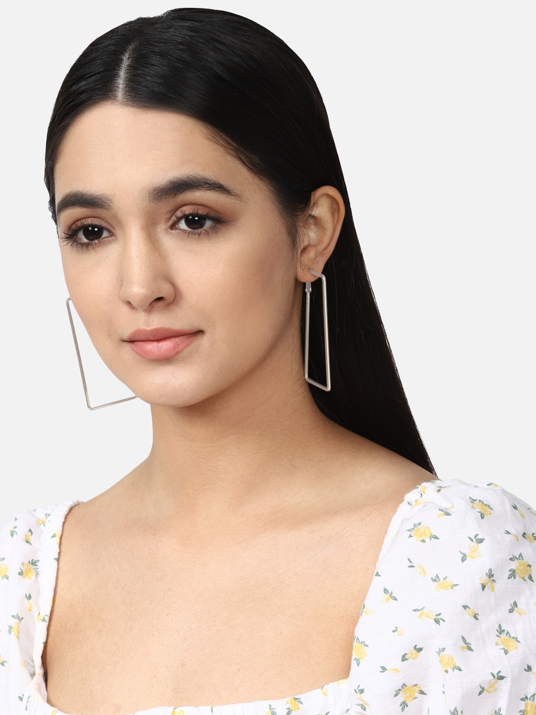 

FOREVER 21 Women Silver-Toned Contemporary Hoop Earrings
