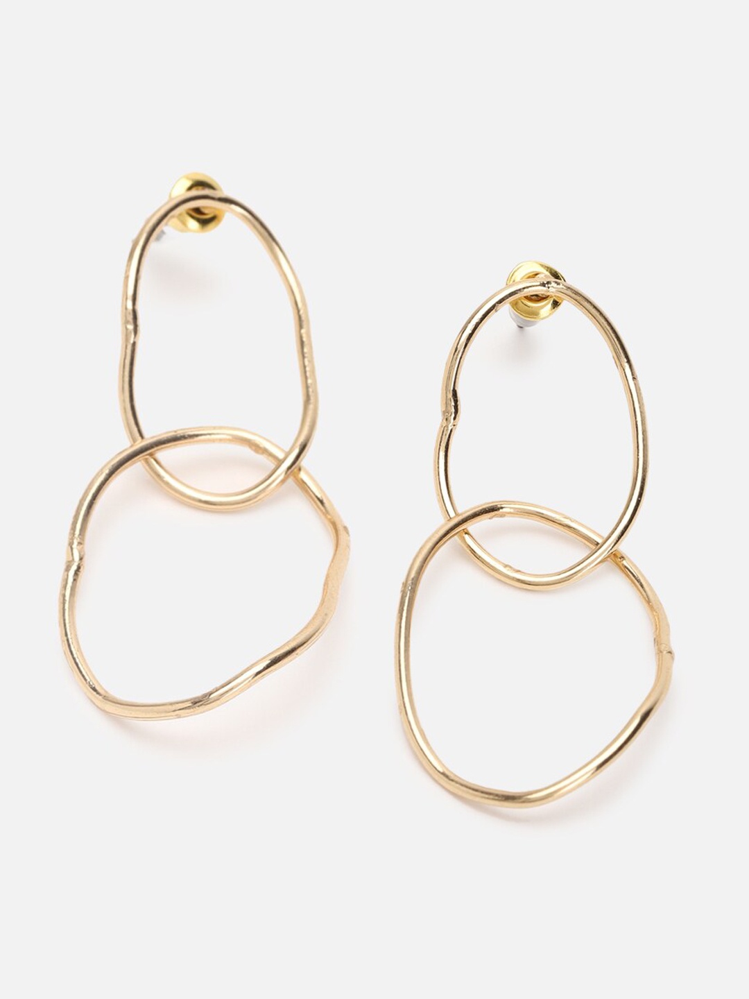 

FOREVER 21 Gold-Toned Contemporary Drop Earrings