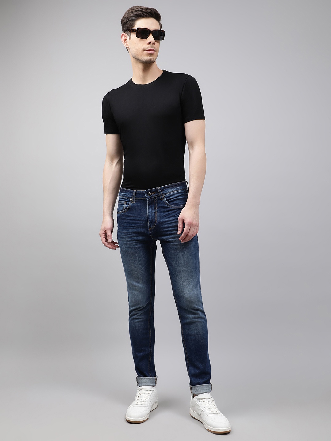 

LINDBERGH Men Blue Slim Fit Low-Rise Light Fade Stretchable Jeans