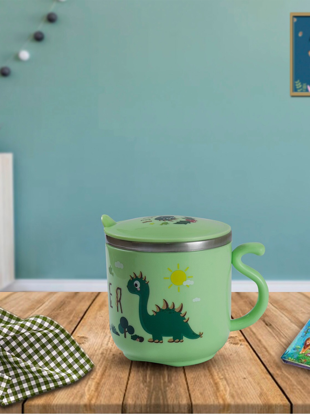 

Baby Moo Green Printed Plastic Glossy Cups Set of Cups and Mugs