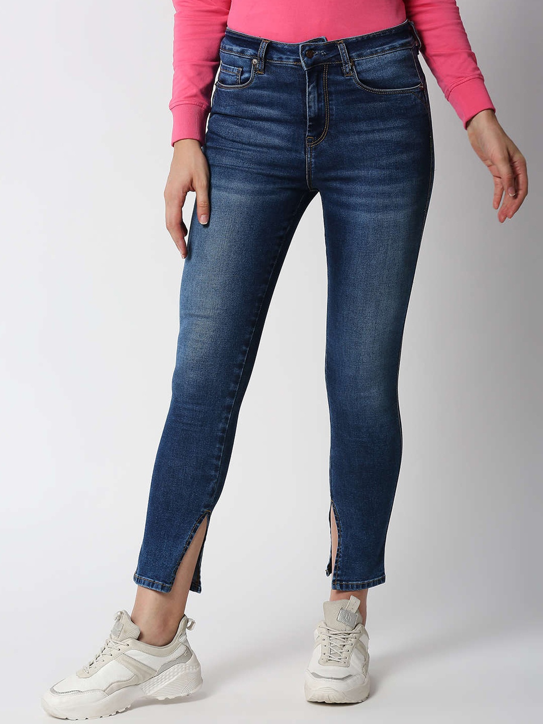 

Pepe Jeans Women Blue Skinny Fit High-Rise Light Fade Jeans