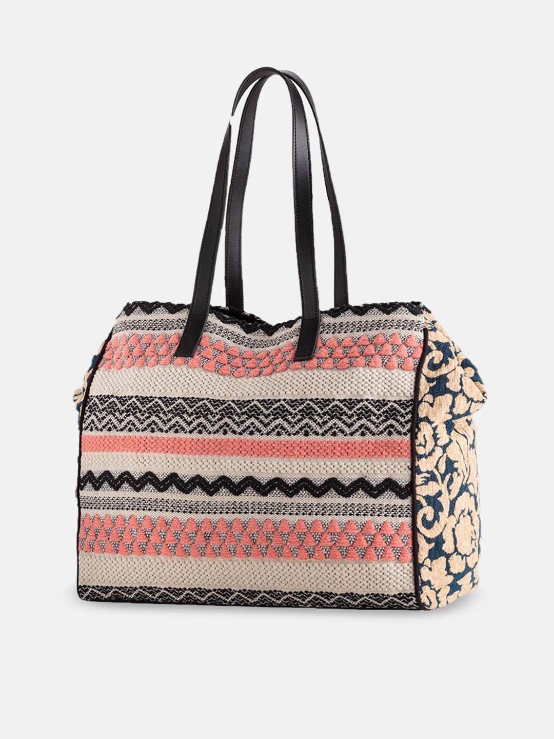 

CARPISA Multicoloured Oversized Structured Tote Bag, Multi