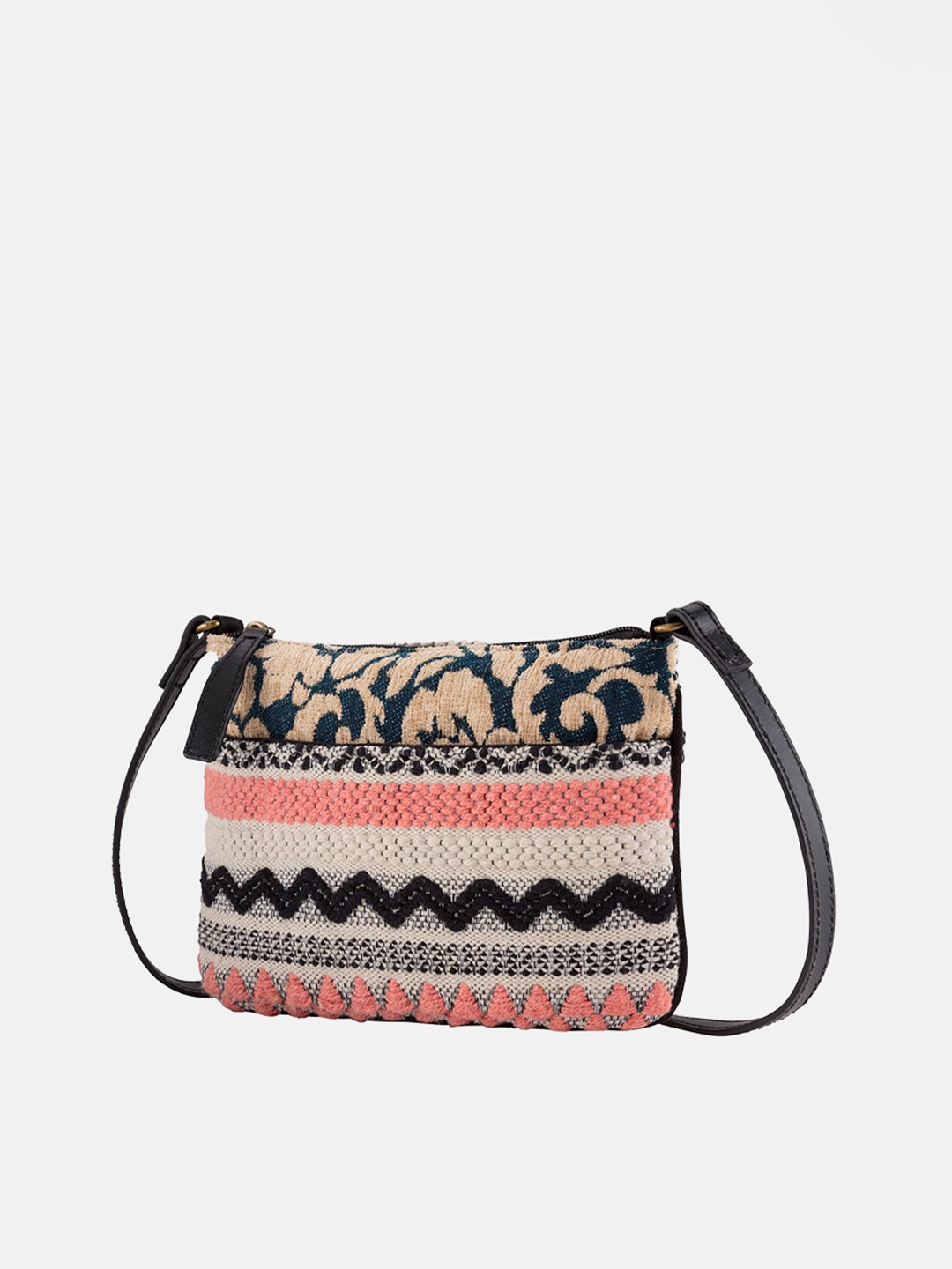 

CARPISA Multicoloured Geometric Printed Swagger Sling Bag, Multi