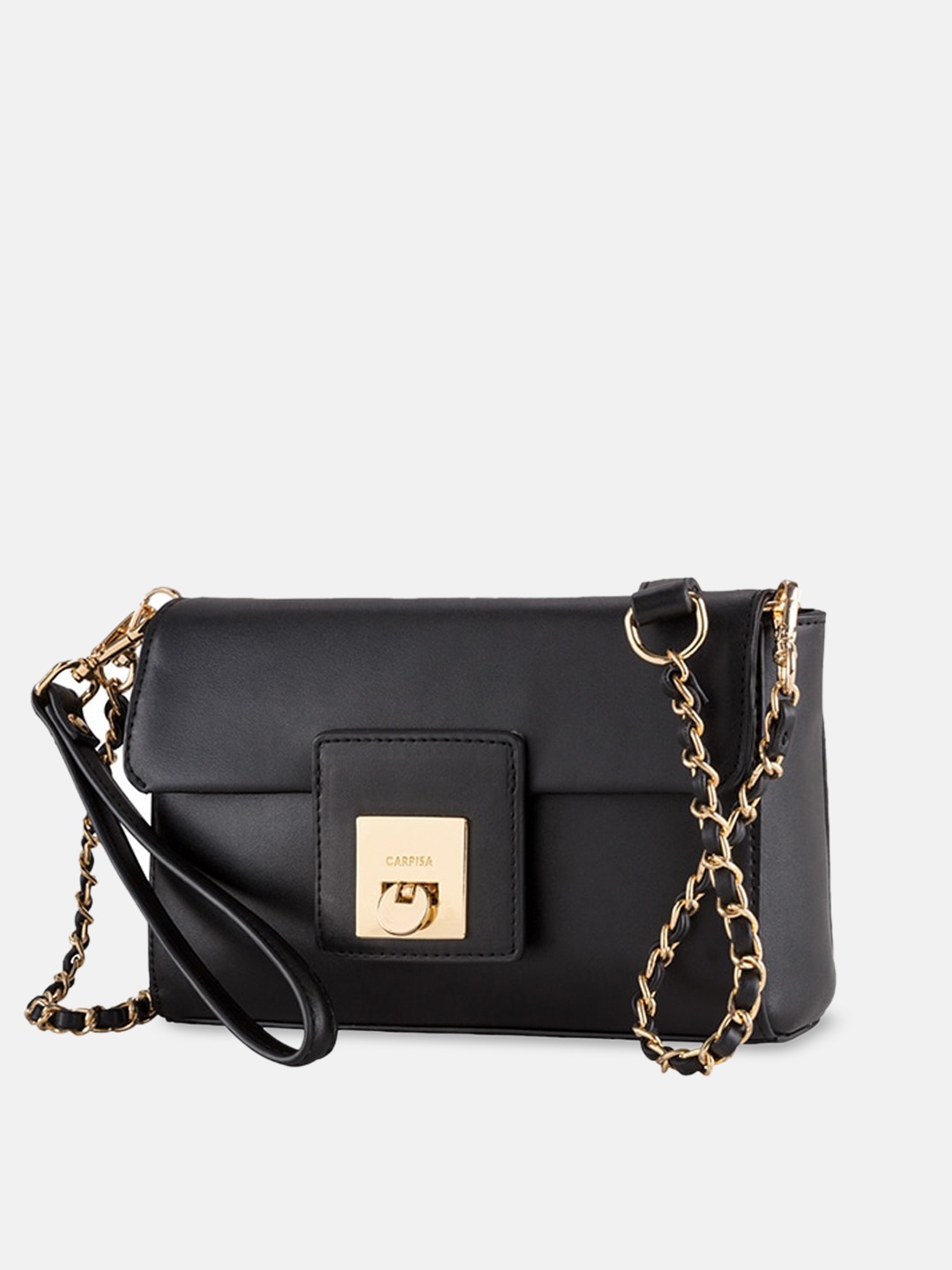 

CARPISA Black Structured Sling Bag